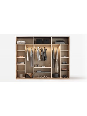 Kelebek Grid 6 Kapaklı Dolap