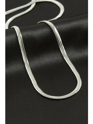 Zero Land Zengemtx Italyan Zincir Çelik Kolye 55 cm - Gümüş Rengi