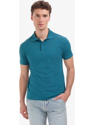 Pierre Cardin Erkek Zümrüt Slim Fit Basic Tişört 50325323-VR055