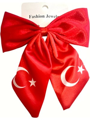 Ugly Duck Kurdela Ay Yıldızlı Kırmızı Pens Toka - Kırmızı (1ADET)