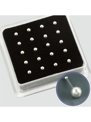 Uluora Top Zirkon Taşlı Gümüş Hızma (20 Adet)