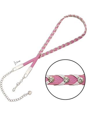 Uluora Örgülü Deri Taşlı Kemer