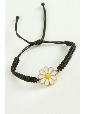 Zero Land Zengemtx Papatya Makrome Ip Bileklik - Beyaz