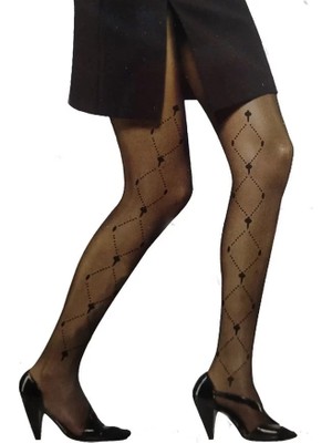 Beruflic Vog Bali Model Siyah Renk Desenli Külotlu Çorap