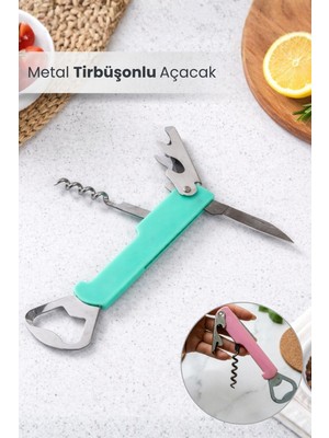 Orvila Metal Çok Amaçlı Tirbüşonlu Açacak