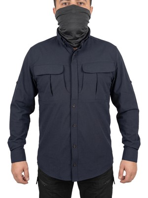 Mysia Outdoor Trekking Gömlek Lacivert Outdoor Tactical Koruma Gömleği Likralı
