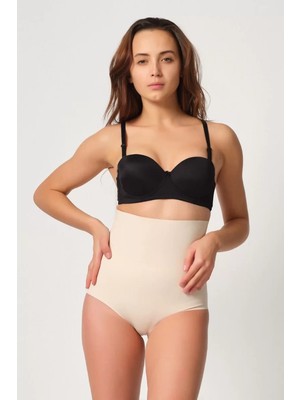 Çamaşır Kenti Ten Mı Emay 2708 Lazer Yüksek Bel Kesim Slip Hayalet Korse