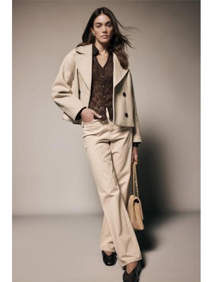DeFacto %100 Pamuk Straight Fit Normal Bel Gabardin Pantolon H0092AX26SP