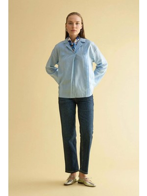 DeFacto Comfort Straight Yüksek Bel Bilek Boy Jean Yıkamalı Pantolon D8154AX26SP
