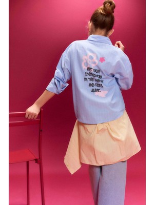 DeFacto Poplin Gömlek Kız Çocuk H0578A826SM