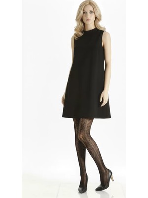 Beruflic Vog Jakarlı Desenli Külotlu 701 Siyah S-M