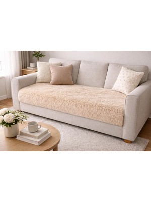 Saymine Kuzu Peluş Koltuk Örtüsü - Yumuşak Dokulu 180X90CM