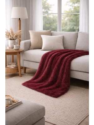 Saymine Koltuk Şalı - Tv Battanitesi - Yatak Örtüsü - Yumuşak Tüylü Süet Taban Peluş Kumaş 155X100CM