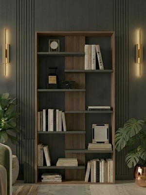 Freehome Premium Mdf Ürün Nova Modern Asimetrik Kitaplık 171X85 cm