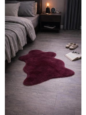 Saymine Kuzu Post Peluş Süet Taban Ince Halı - Yumuşak Dokulu Yatak Odası - Antre - Salon Halısı