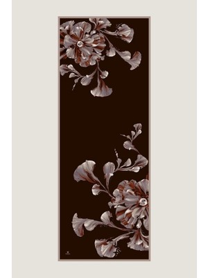 Maisa Ilay Krep Ipek Şal 70*190 cm - Kahverengi