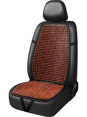 Keskin Sound Premium Taş Boncuklu Full Ortopedik Oto Koltuk Minder Seti Kahverengi