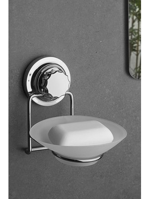 MiraLive Vakumlu Plastik Sabunluk Krom ROYALEKS-VK-713