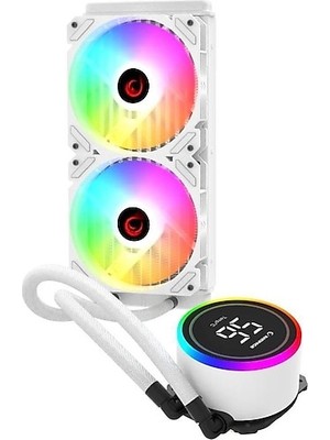 Erdo Ticaret Rampage Helıos C15 (Beyaz) Sıcaklık Göstergeli Argb LED 240MM Sıvı Soğutma Sıstemı