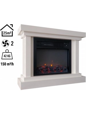 Elektrokonfor Elektrikli Fanlı  Şömine Medium  1000W / 2000W Ay Taşı Desenli