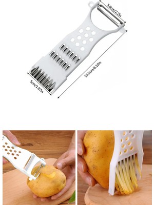 Rende Soyacak 5 Fonksiyonlu Sebze Meyve Soyucu Patates Havuç Salatalık Zencefil Doğrayıcı (1177)