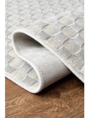 Estiva Home Gri Krem Bohem Modern Halı – Toz Tutmaz, Antialerjik, Antibakteriyel – Salon, Oturma Odası ve Yolluk Halısı