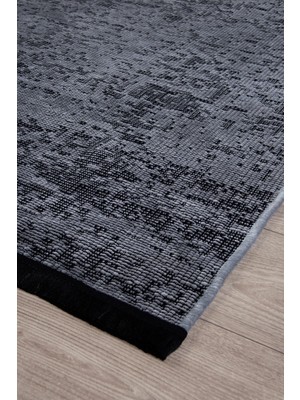 Estiva Home Gri Şönil Dokuma Kilim Halı – Hasır / Sisal Desen, Salon, Mutfak, Oturma ve Çocuk Odası Yolluk Halısı