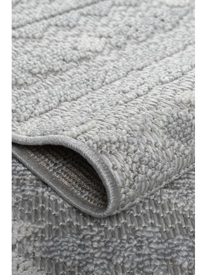 Estiva Home Gri Krem Bukle Dokuma Halı – Yumuşak Dokulu, Antialerjik, Kaymaz Tabanlı Salon, Oturma Odası ve Koridor Halısı