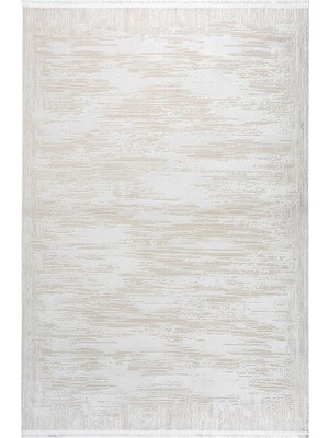 Estiva Home Krem Beyaz 4–6 M² Bambu Dokulu Modern Salon Halısı |  Antialerjik Toz Tutmaz