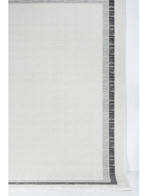 Estiva Home Açık Gri Bambu Dokulu Salon Halısı 4–6 M² |  Taban Antialerjik Toz Tutmaz