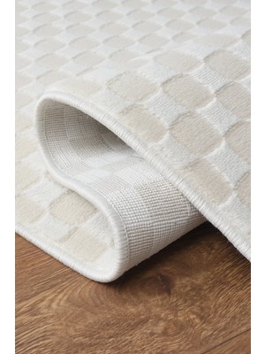 Estiva Home Krem Bohem Modern Halı – Toz Tutmaz, Antialerjik, Antibakteriyel – Salon, Oturma Odası ve Yolluk Halısı