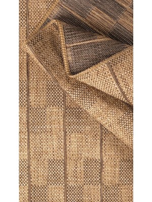 Estiva Home Bej Naturel Jüt Hasır Desen Sisal Dokuma Halı – Yıkanabilir, Kaymaz Taban, Antibakteriyel & Toz Tutmaz Makine Halısı