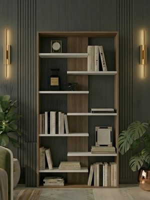 Freehome Premium Mdf Ürün Nova Modern Asimetrik Kitaplık 171X85 cm