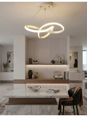 Lzy Avize Store 3 Renkli Kar Çiçeği Beyaz Avize – Modern Salon, Mutfak, Çocuk Odası ve Antre Aydınlatma