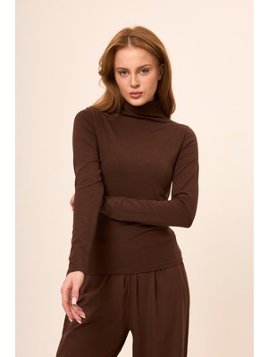 Zoor Ultra Soft Penye Modal Boğazlı Yaka Bluz