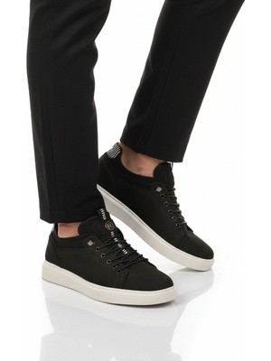 Ayakmod Siyah Nubuk Hakiki Deri Erkek Casual Ayakkabı 140 M