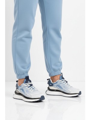 Pierre Cardin Beyaz Mavi Fileli Hafif Esnek Hafızalı Taban Unisex Spor Ayakkabı PCI-10106 G