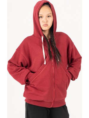 Kinderos Fermuarlı Kapüşonlu Kız Çocuk Sweatshirt - 26K 4536