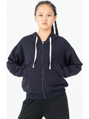 Kinderos Fermuarlı Kapüşonlu Kız Çocuk Sweatshirt - 26K 4536
