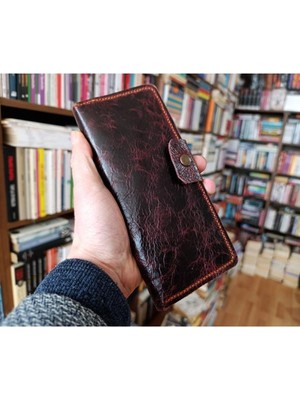 Mahfuz Kesimden Dikime Tamamen El Emeği Gerçek Deri Cüzdan 12 Kart 2 Bölme Alanı (19.4cm*8,5cm) DAK23