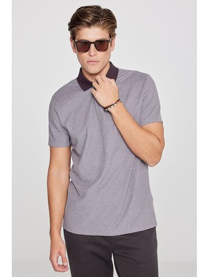 Altınyıldız Classics Erkek Acı Kahve Pamuklu Slim Fit Dar Kesim Polo Yaka Tişört