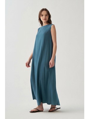 ALLDAY Yeşil-Modal Kolsuz Içlik Elbise
