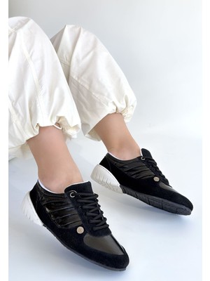 Zerenyus Jawen Premium Siyah Nubuk Spor Ayakkabı