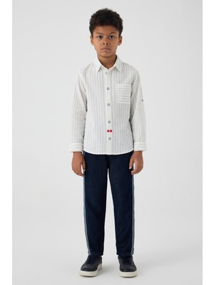 NBT Jeans Bg Store Erkek Çocuk Çizgili Gömlek