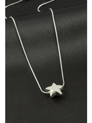 Zero Land Drnds Yıldız Çelik Kolye - Gümüş Rengi