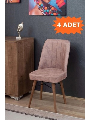 Kaktüs Avm Armada Serisi Sandalye - Cappuccino - 4 Adet
