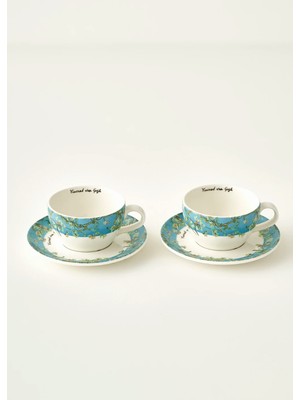 Bella Maison Van Gogh Almond Blossom 2'li Çay Fincanı Seti Turkuaz (270 Cc)