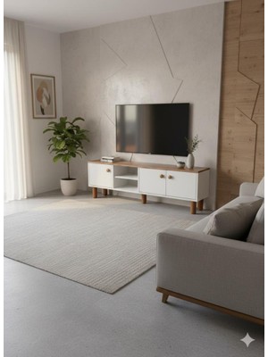 Kzy Mobilya Sezer Tv Ünitesi 3 Kapaklı Tv Ünitesi Salon Mobilyası