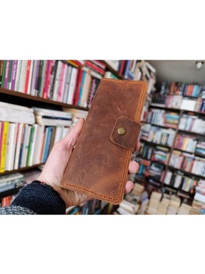 Mahfuz Kesimden Dikime Tamamen El Emeği Gerçek Deri Cüzdan 12 Kart 2 Bölme Alanı (19.4cm*8,5cm) DAK24