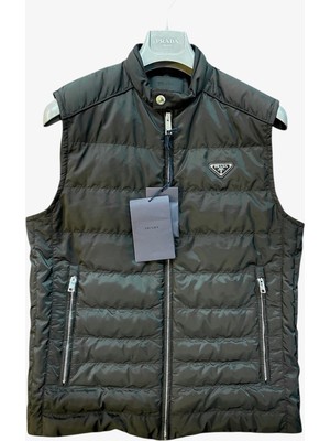 Prada Sport Parlak Kumaş Metal Logolu Yelek
